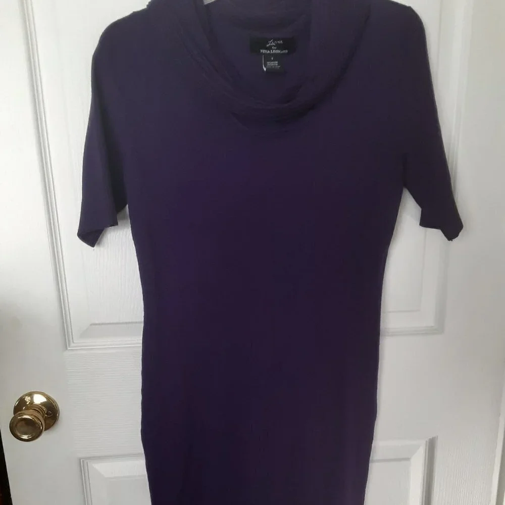 Nina Leonard Purple Sweater Dress. Size Small. - Picture 1 of 3